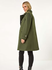 Roman Green Petite Double Breasted Military Coat - Image 3 of 5