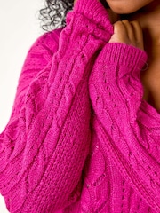Roman Pink Petite V-Neck Knit Jumper - Image 5 of 5