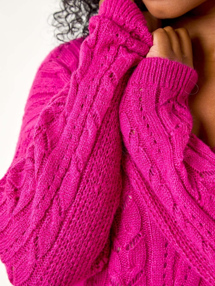 Roman Pink Petite V-Neck Knit Jumper - Image 5 of 5
