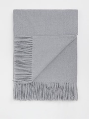 JD Williams Grey Wool Winter Blanket Scarf - Image 2 of 4