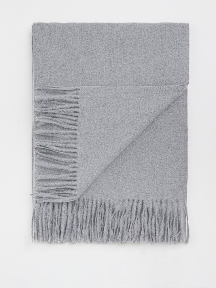 JD Williams Grey Wool Winter Blanket Scarf - Image 2 of 4