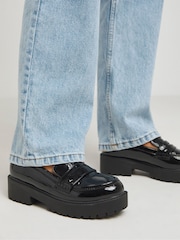Simply Be Black Chunky Penny Loafers In Extra Wide Fit - Image 4 of 4