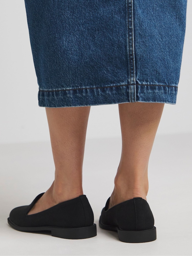 JD Williams Classic Slipper Cut Plain mokasini In Extra širok kroj - Slika 2 iz 4