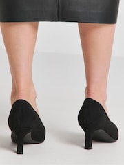 Negro - JD Williams Flexi Sole Kitten Heel Court Shoes In Extra Wide Fit - Imagen 2 de 4