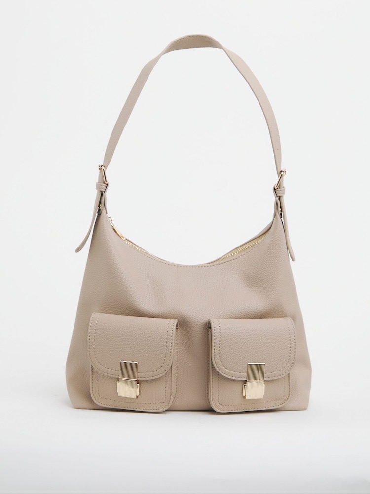 JD Williams Natural PU Utility Shoulder Bag - Image 1 of 3