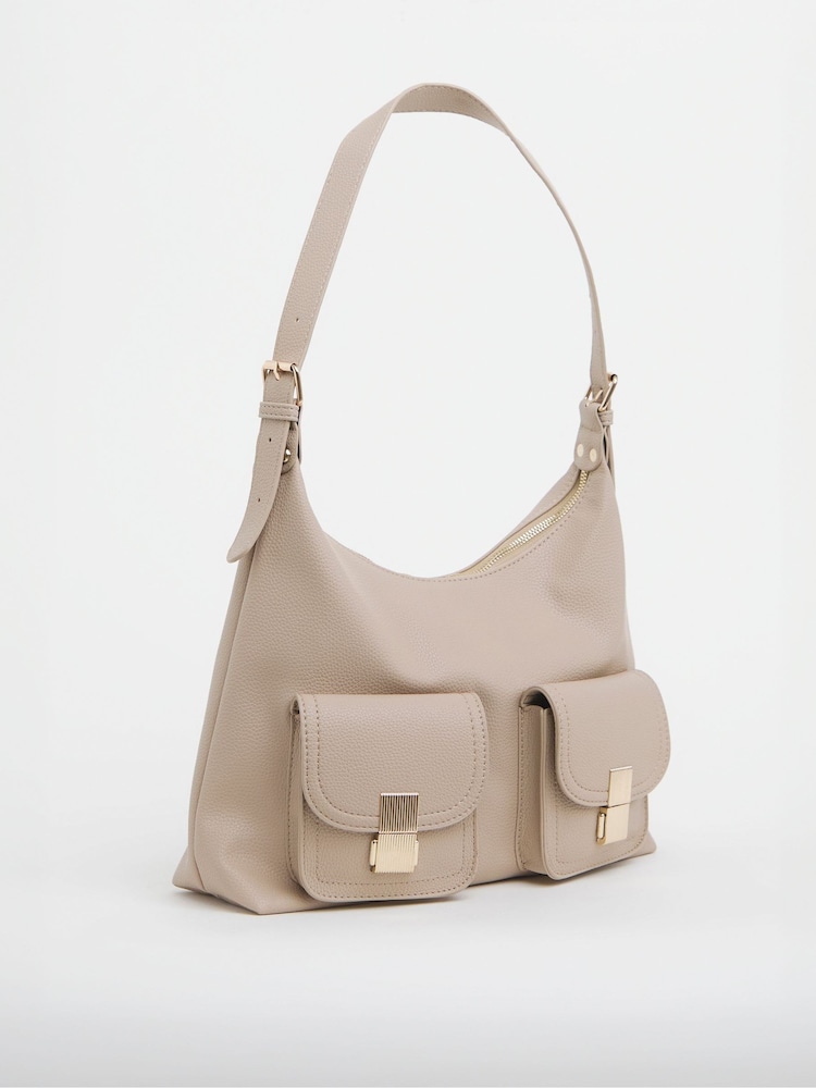 JD Williams Natural PU Utility Shoulder Bag - Image 3 of 3