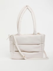 Simply Be Cream Soft Volume PU Tote Bag - Image 1 of 4