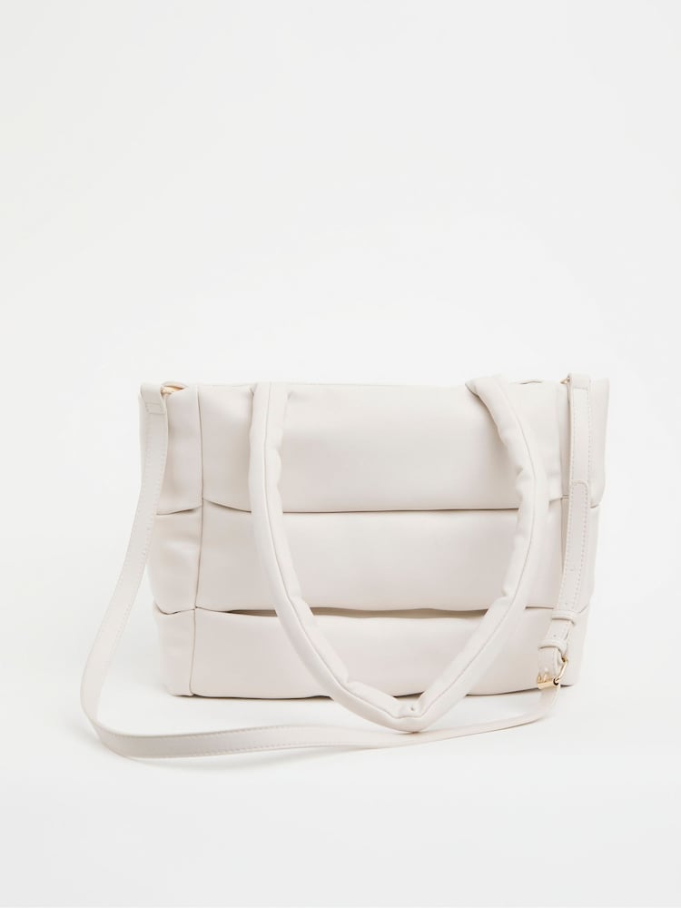 Simply Be Cream Soft Volume PU Tote Bag - Image 2 of 4