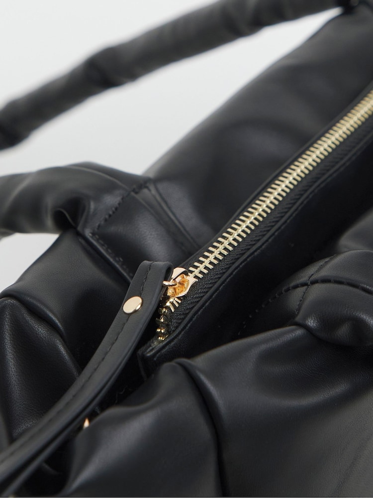 Simply Be Black Soft Volume PU Tote Bag - Image 4 of 4 Simply Be Black Soft Volume PU Tote Bag - Image 4 of 4