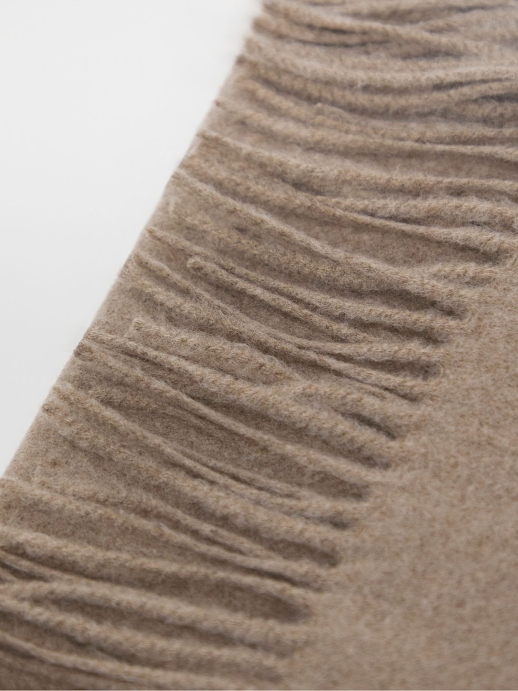JD Williams Brown Wool Winter Blanket Scarf - Image 2 of 4