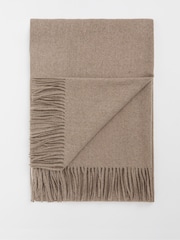 JD Williams Brown Wool Winter Blanket Scarf - Image 3 of 4