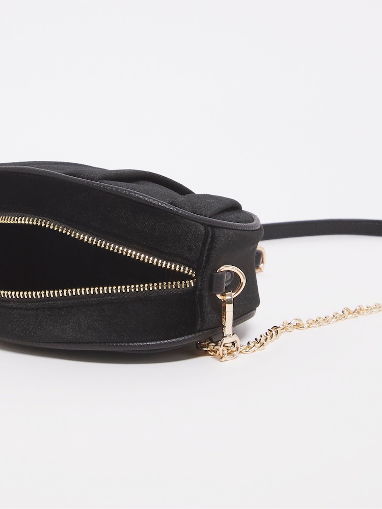 Joanna Hope Velvet Cross Body Black Bag - Image 4 of 4