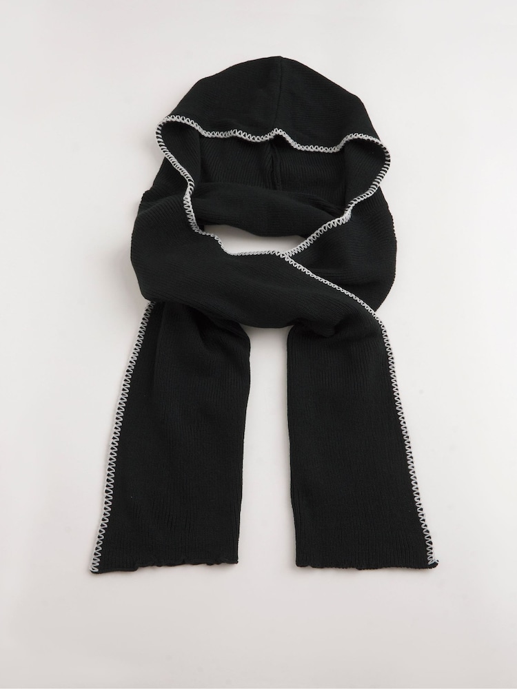 Simply Be Black Hooded Scarf - Image 1 of 4