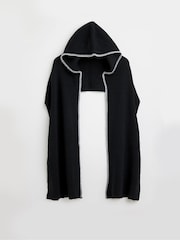 Simply Be Black Hooded Scarf - Image 4 of 4