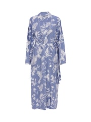Cyberjammies Blue Nora Rose Floral Print Long Sleeve Long Dressing Gown - Image 3 of 3