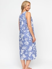 Cyberjammies Blue Nora Rose Woven Long Nightdress - Image 2 of 4