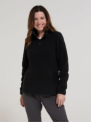 Mountain Warehouse Black Womens Monsal Button Neck Fleece - Image 3 of 9