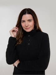 Mountain Warehouse Black Womens Monsal Button Neck Fleece - Image 4 of 9