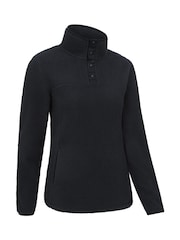 Mountain Warehouse Black Womens Monsal Button Neck Fleece - Image 7 of 9