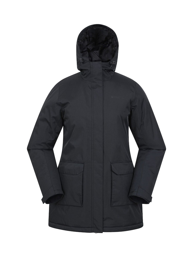 Mountain Warehouse Black Womens Ranger Water Resistant Padded Parka Jacket - Image 1 of 5