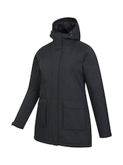 Mountain Warehouse Black Womens Ranger Water Resistant Padded Parka Jacket - Image 4 of 5
