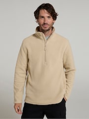 Mountain Warehouse Natural Mens Ted Half-Zip Fleece - Image 1 of 4