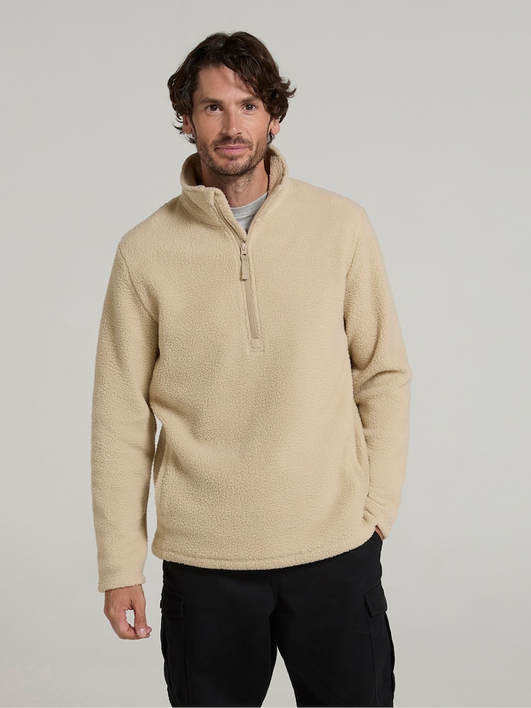 Mountain Warehouse Natural Mens Ted Half-Zip Fleece - Image 2 of 4