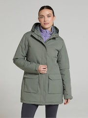 Mountain Warehouse Green Ranger Water Resistant Padded Parka Jacket - Image 1 of 9