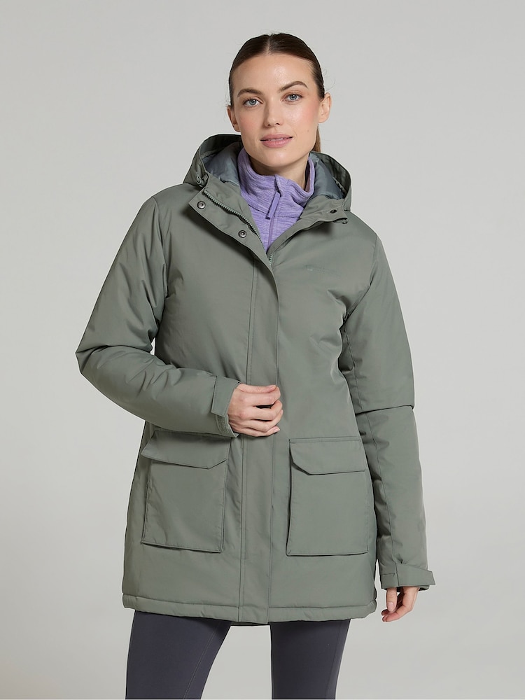 Mountain Warehouse Green Ranger Water Resistant Padded Parka Jacket - Image 1 of 9