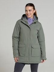 Mountain Warehouse Green Ranger Water Resistant Padded Parka Jacket - Image 4 of 9