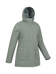 Mountain Warehouse Green Ranger Water Resistant Padded Parka Jacket - Image 7 of 9