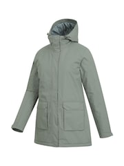 Mountain Warehouse Green Ranger Water Resistant Padded Parka Jacket - Image 8 of 9