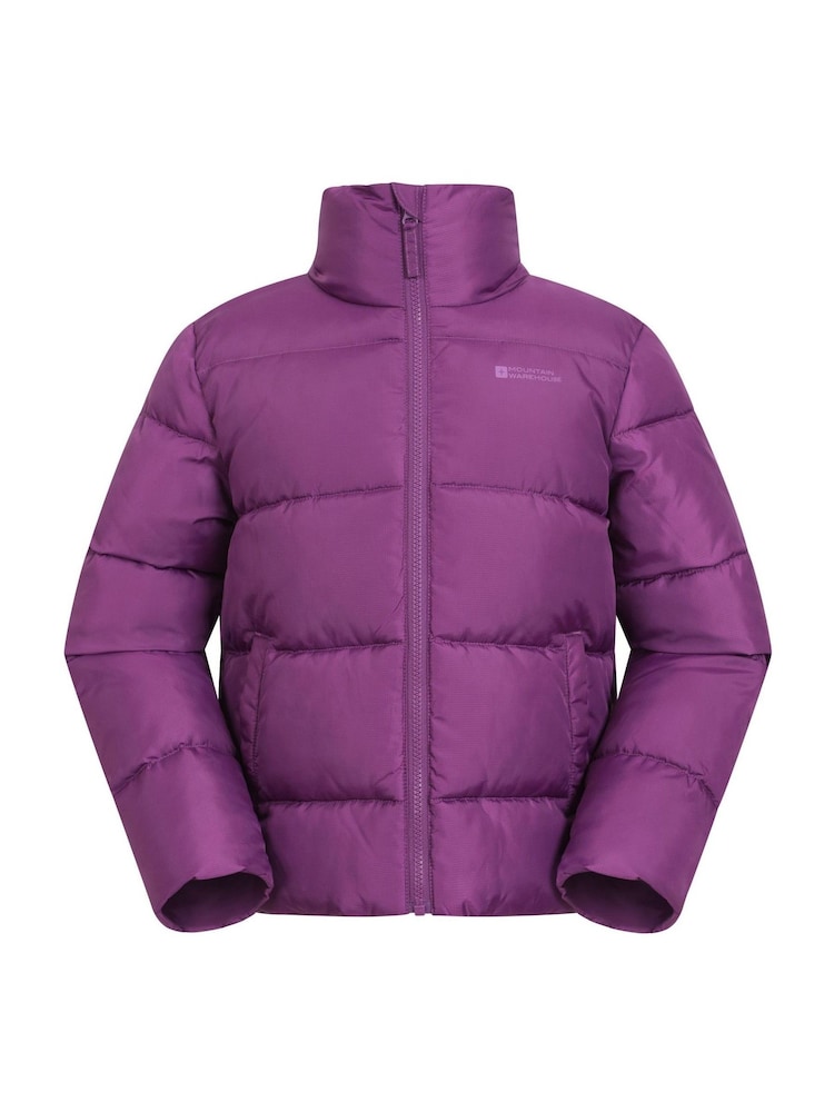 Mountain Warehouse Purple Kids Lottie Water Resistant Padded Jacket - Image 1 of 5 Mountain Warehouse Purple Kids Lottie Water Resistant Padded Jacket - Image 1 of 5