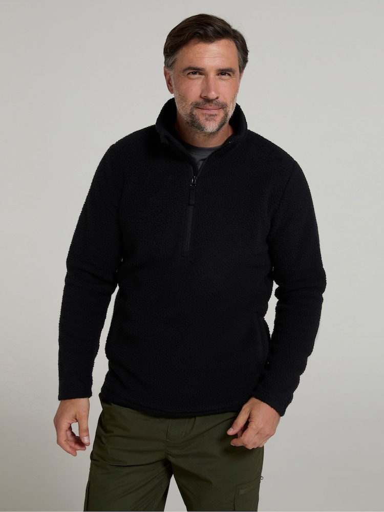 Mountain Warehouse Black Ted Mens Half-Zip Fleece - Image 1 of 4