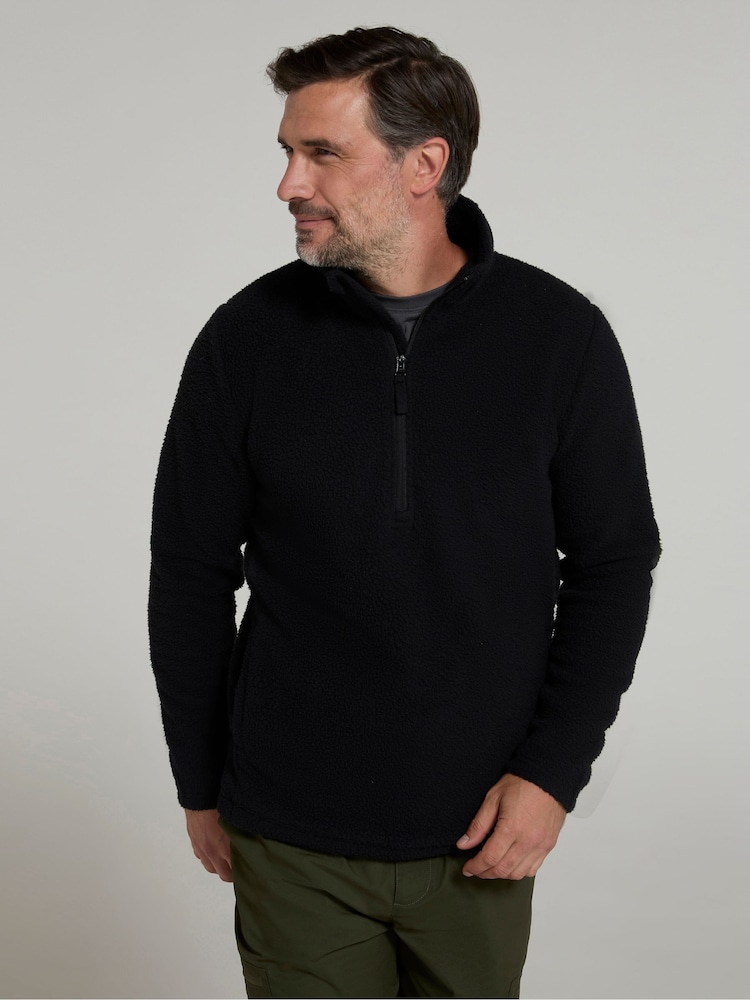 Mountain Warehouse Black Ted Mens Half-Zip Fleece - Image 2 of 4