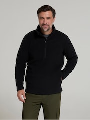 Mountain Warehouse Black Ted Mens Half-Zip Fleece - Image 4 of 4