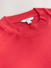 Cherry Red Cosy Soft Touch Long Sleeve Crewneck Jumper Top - Image 3 of 3