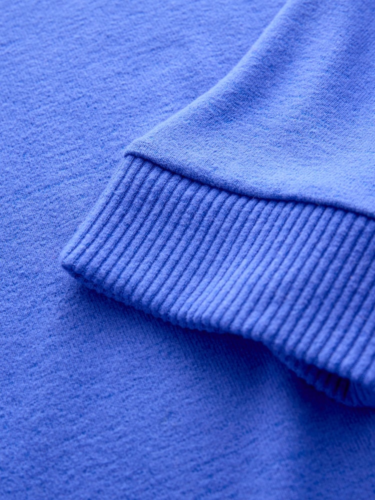 Cobalt Blue Cosy Soft Touch Long Sleeve Crewneck Jumper Top - Image 7 of 7