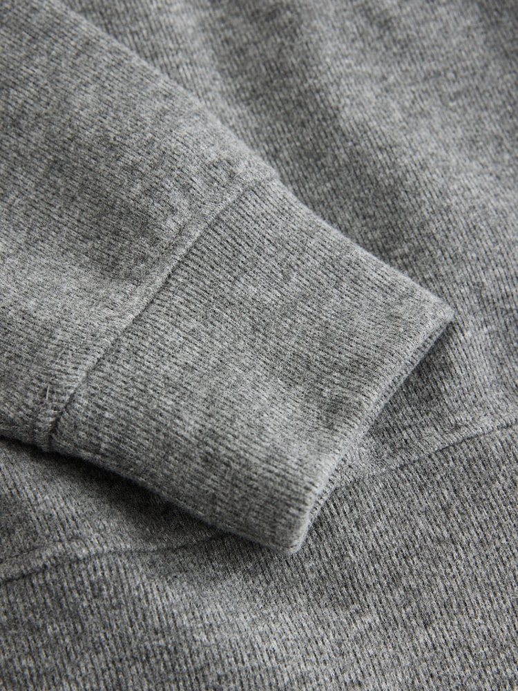 Cinza carvão - Supersoft Cosy Rib Knitted Rugby Polo Neck Jumper - Imagem 2 de 3