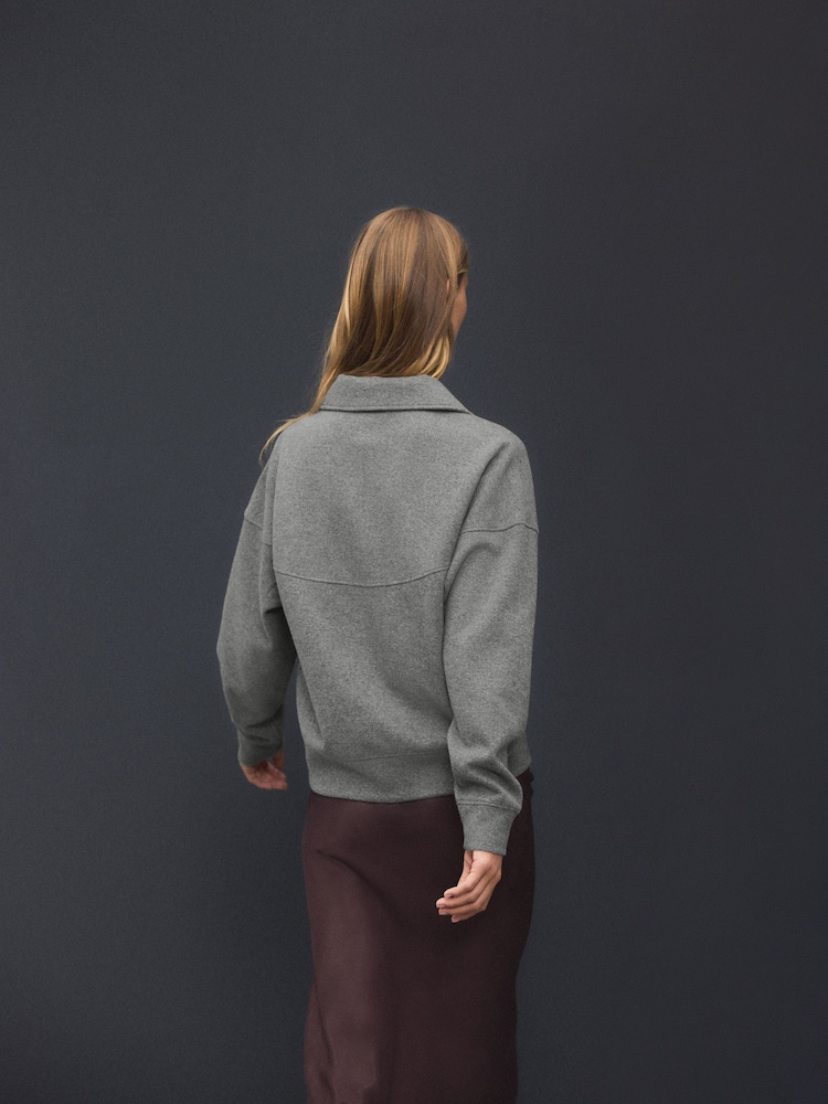Charcoal Grey Supersoft Cosy Rib Knitted Rugby Polo Neck Jumper - Image 2 of 7 Charcoal Grey Supersoft Cosy Rib Knitted Rugby Polo Neck Jumper - Image 2 of 7