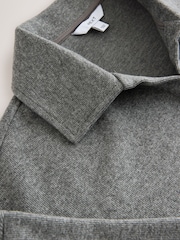 Cinza carvão - Supersoft Cosy Rib Knitted Rugby Polo Neck Jumper - Imagem 3 de 3