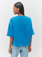 Bright Blue Porto City Graphic Cotton Rich Crew Neck Heavyweight T-Shirt - Image 4 of 7