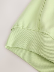 Lime Green Madrid Spain Relaxed Fit Boucle Summer City Graphic Print Sweatshirt - Image 9 of 9