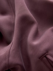 Roxo de ameixa - Jaqueta Harrington com zíper e bainha bolha, estilo Slinky Soft Touch - Imagem 2 de 3