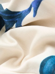 Floral Blue Kew Garden Puff Ball Balloon Bubble Hem Crewneck Sweatshirt - Image 7 of 8