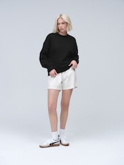 Black Soft Touch Crew Neck Long Sleeve Sweatshirt - Image 2 of 4