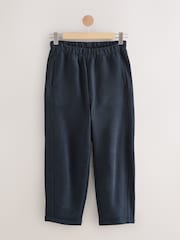 Black Barrel Leg Balloon Shaped Heavyweight Joggers - Image 1 of 3