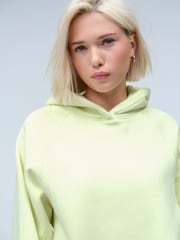 V barvi limete - Oversized Relaxed Fit Heavyweight Longline Hoodie Sweatshirt with Seam Detailing - Slika 4 iz 7