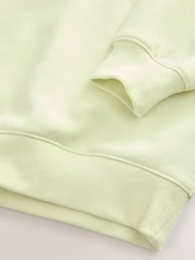 V barvi limete - Oversized Relaxed Fit Heavyweight Longline Hoodie Sweatshirt with Seam Detailing - Slika 6 iz 7