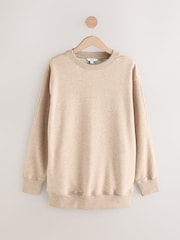 Neutral Relaxed Fit Essentials Longline Sweatshirt - Image 6 of 8